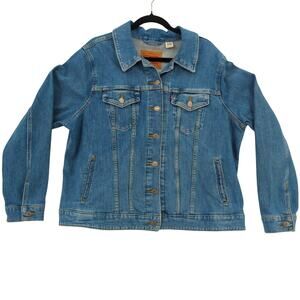 Levi’s Jean Jacket Women's Size 2X Blue Original Trucker Denim Utility Classic